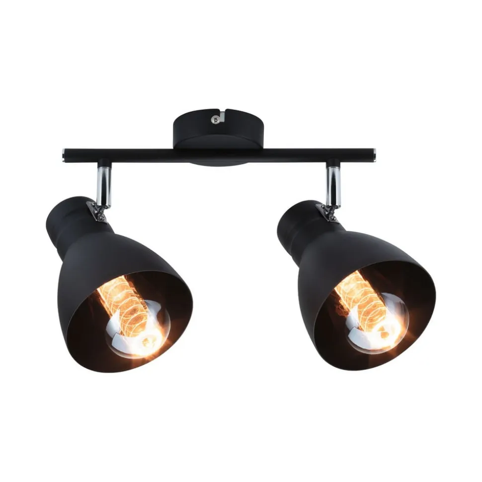 Paulmann Davy loftlampe, sort, 2 lyskilder