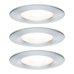 Paulmann 3-delt spot Nova rund, IP44 dæmpbar alu