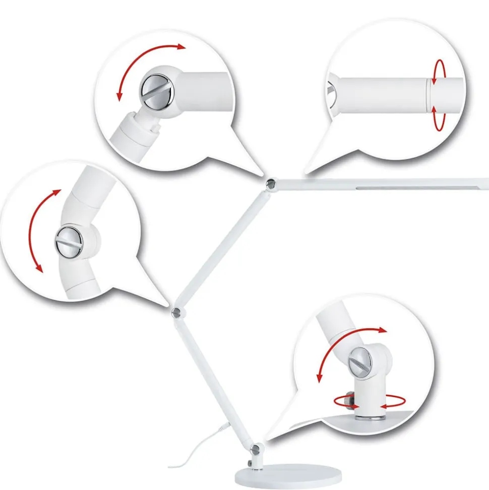 Paulmann FlexBar LED-skrivebordslampe, hvid