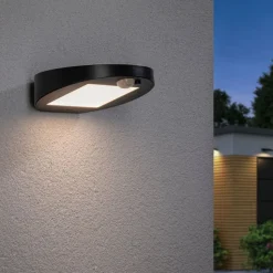 Paulmann LED-solcellelampe til udendørs væglampe Ryse, antracit