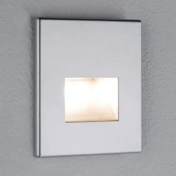 Paulmann LED-vægindbygningslampe EDGE, krom mat
