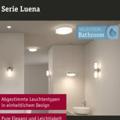 Paulmann Luena LED-loftlampe, IP44, krom, Ø 35 cm