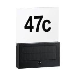 Paulmann Neda LED-husnummerlampe, solcelle, sensor