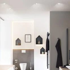 Paulmann Nova indbygningsspot IP65 rund, drejbar, hvid