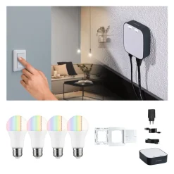 Paulmann Smart Home-sæt ZigBee 4x E27 9,3W LED mat RGBW