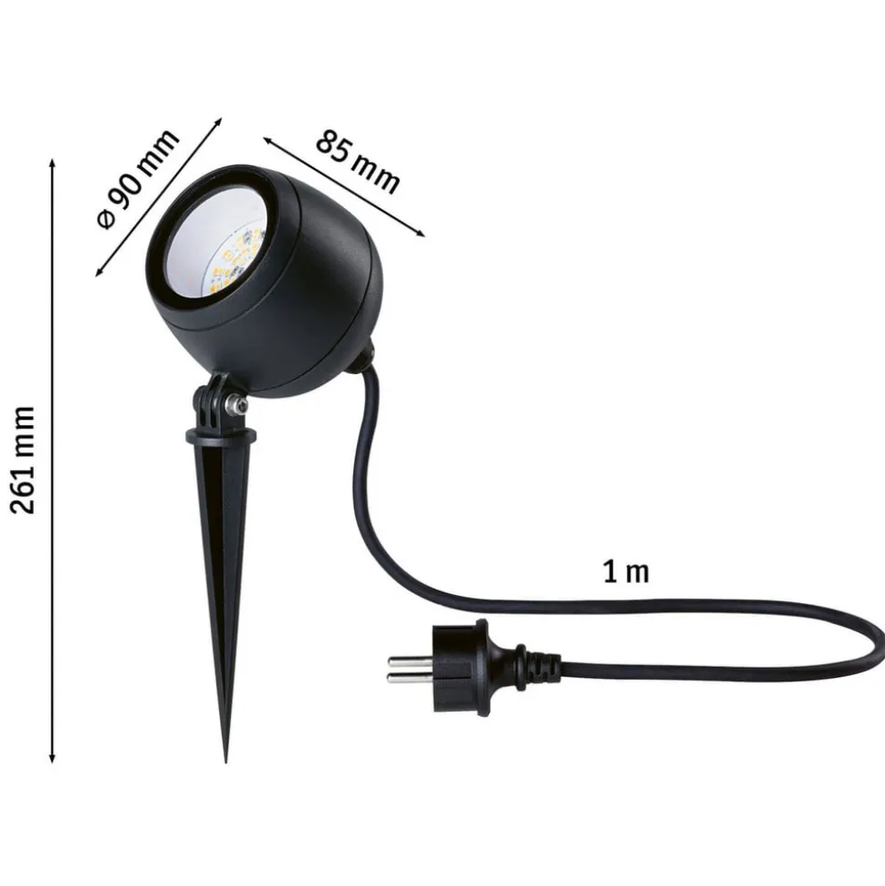 Paulmann Smart LED jordspydspot Kikolo, CCT, antracit, IP65