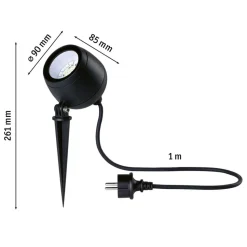 Paulmann Smart LED jordspyd Kikolo, RGBW, antracit IP65