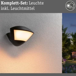 Paulmann Smart sensor udendørs væglampe Skyla antracit CCT IP44
