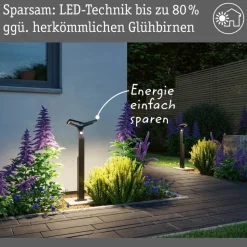Paulmann Smart vejlampe Alara, RGBW antracit IP44