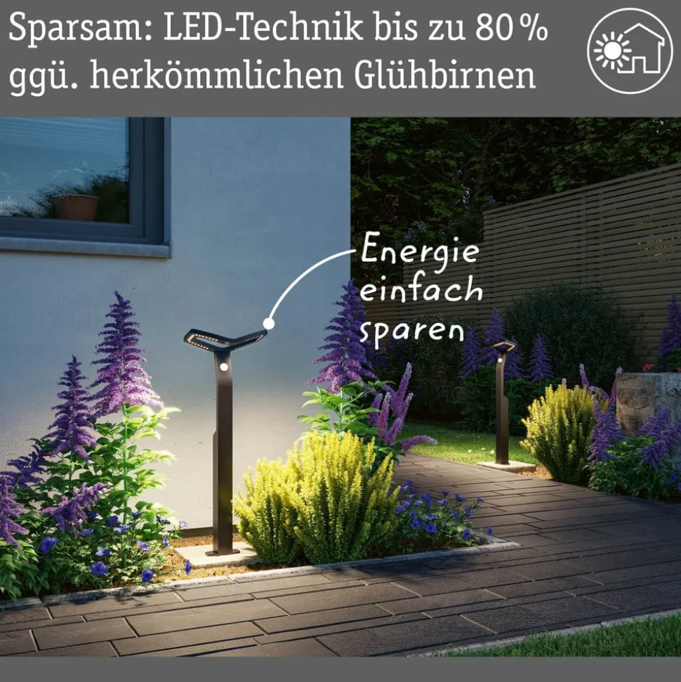 Paulmann Smart vejlampe Alara, RGBW antracit IP44