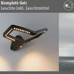 Paulmann Smart væglampe Alara, RGBW antracit IP44