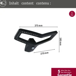 Paulmann Smart væglampe Alara, CCT, antracit IP44