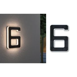 Paulmann solcelledrevet LED-husnummer 6