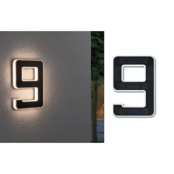 Paulmann solcelledrevet LED-husnummer 9