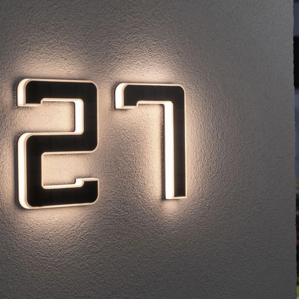 Paulmann solcelledrevet LED-husnummer 8