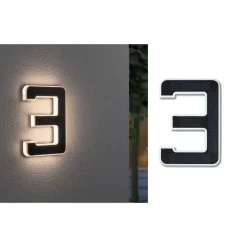 Paulmann solcelledrevet LED-husnummer 3