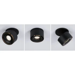 Paulmann Spircle LED indbygningslampe, mat sort