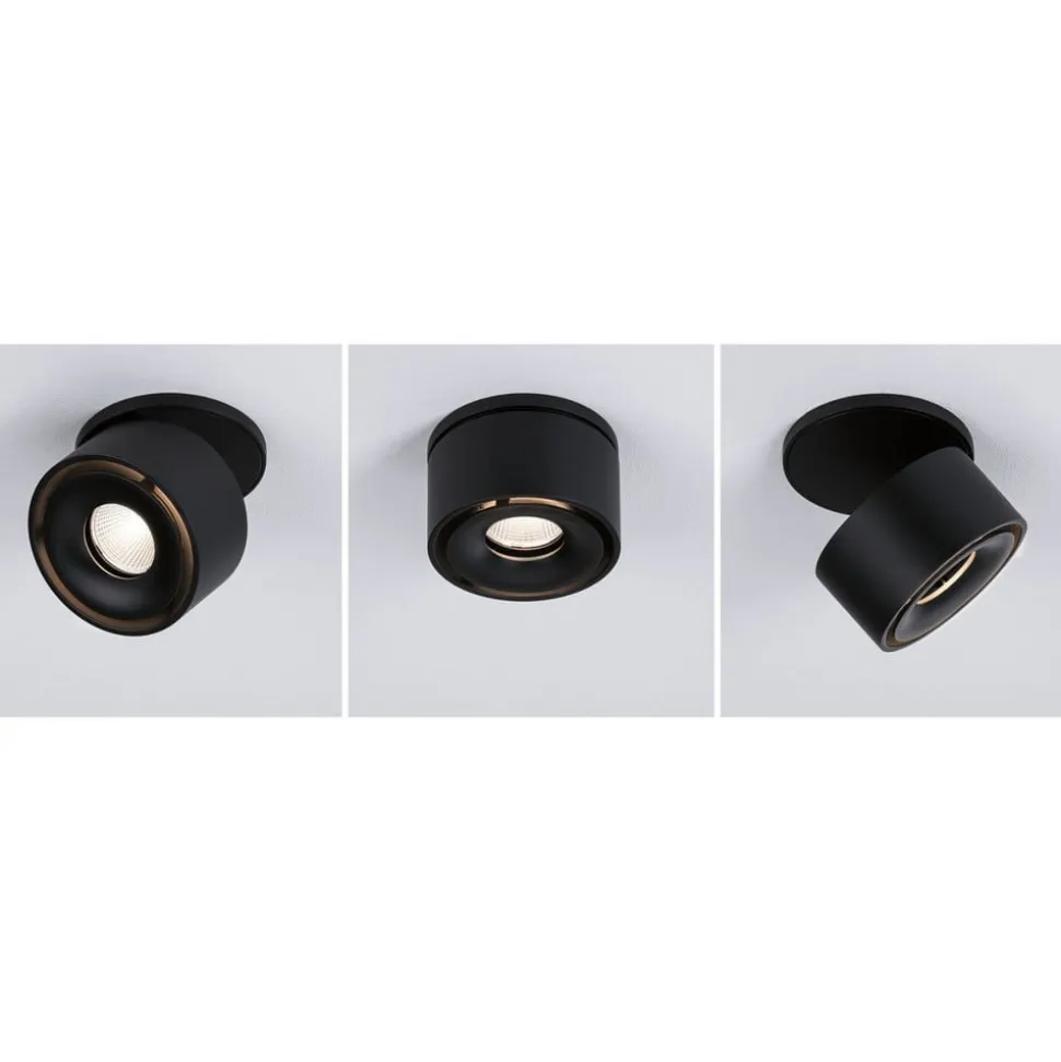 Paulmann Spircle LED indbygningslampe, mat sort