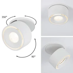 Paulmann Spircle LED indbygningslampe, mat hvid