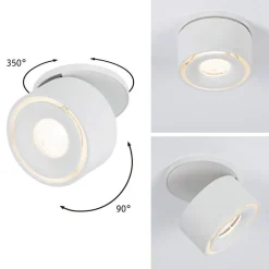 Paulmann Spircle LED indbygningslampe, mat hvid