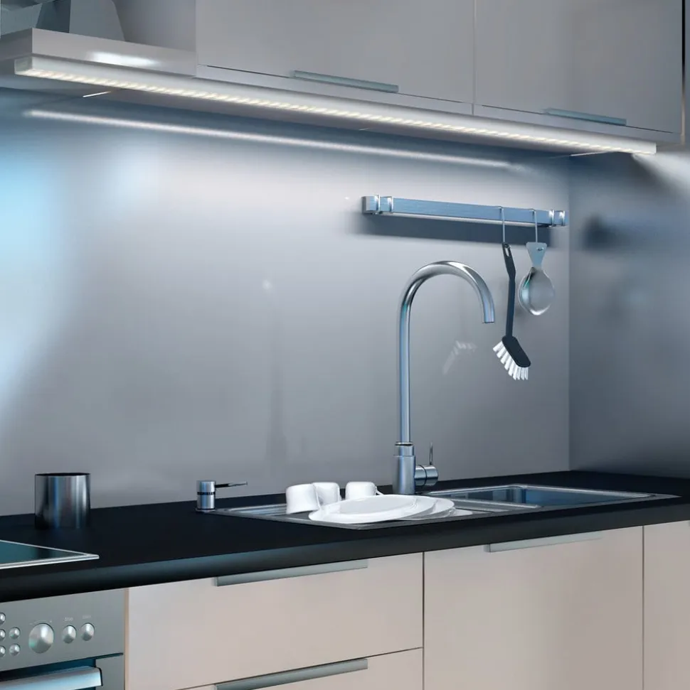 Paulmann Square Profil alu satineret diffusor, 1 m