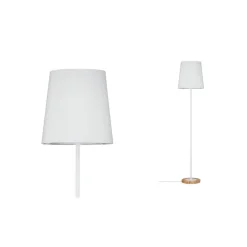 Paulmann Stellan gulvlampe, hvid tekstilskærm