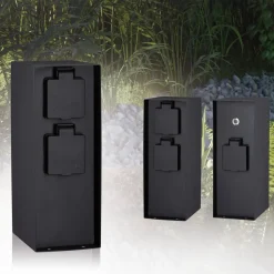 Paulmann stikdåse søjle Rio 3-bande skumringssensor