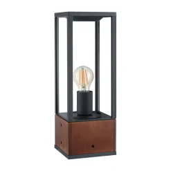 Paulmann Timba-sokkelampe med træ, højde 40 cm