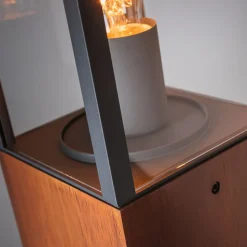 Paulmann Timba-sokkelampe med træ, højde 40 cm