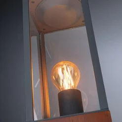 Paulmann Timba-sokkelampe med træ, højde 40 cm