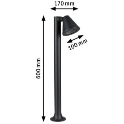 Paulmann Trian gadelampe GU10, justerbar