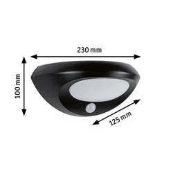 Paulmann udendørs LED-væglampe Sorova, sensor, antracit