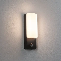 Paulmann udendørs LED-væglampe Bonnie, aluminium, antracit, sensor