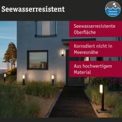 Paulmann udendørs LED-væglampe Bonnie, aluminium, antracit, sensor