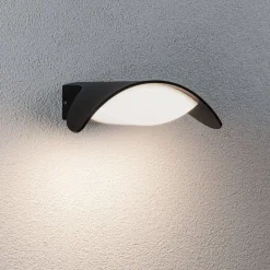 Paulmann udendørs LED-væglampe Mesana, antracit 24 cm aluminium IP44