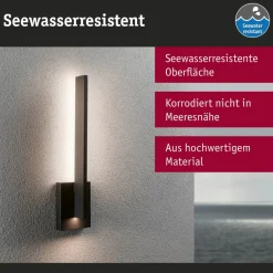 Paulmann udendørs LED-væglampe Levka, antracit, 49 cm aluminium IP44