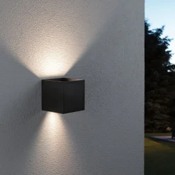 Paulmann udendørs LED-væglampe Cybo, RGBW, 10 cm, antracit