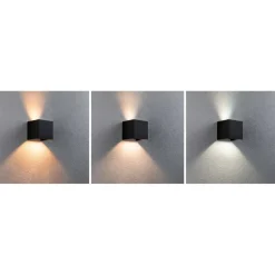 Paulmann udendørs LED-væglampe Cybo, RGBW, 10 cm, antracit