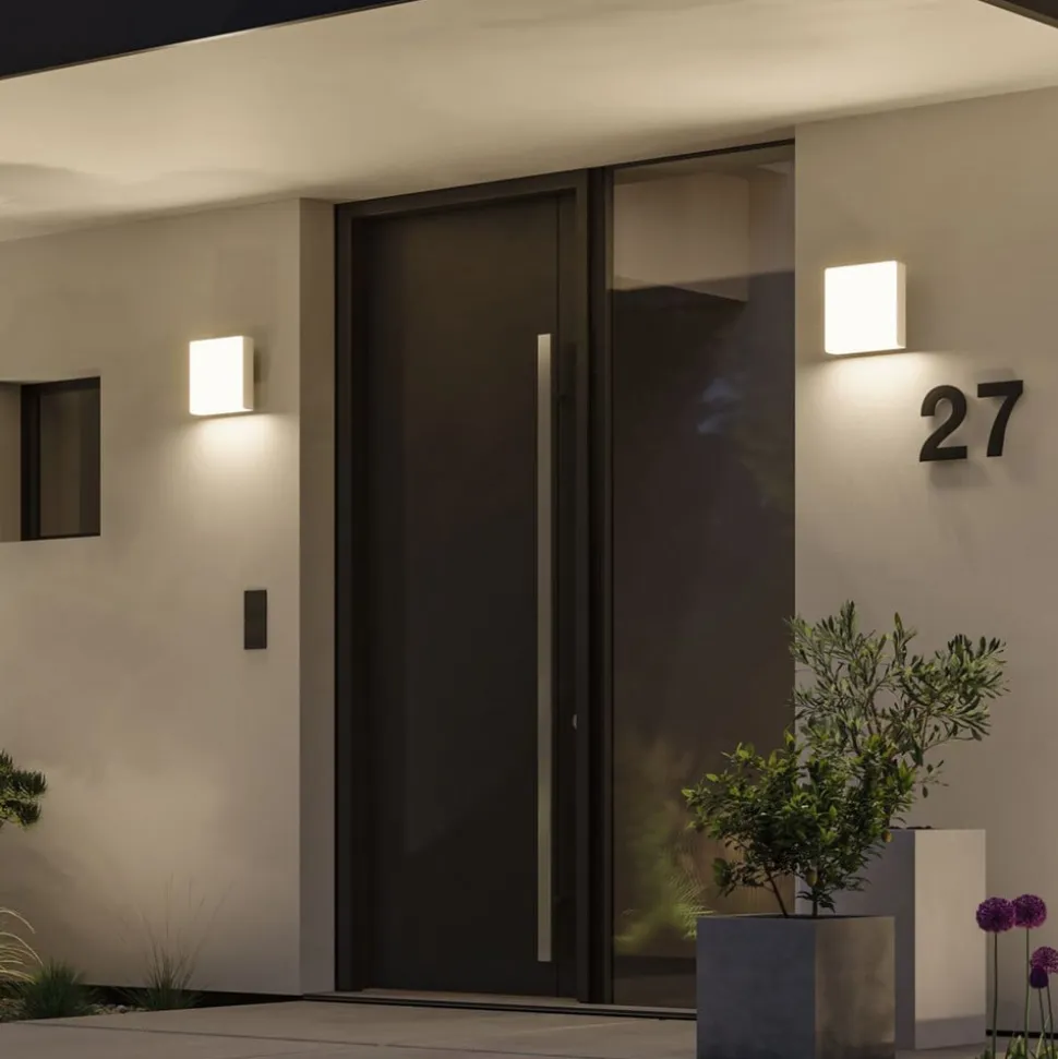 Paulmann udendørs LED-væglampe Azalena, sensor, hvid