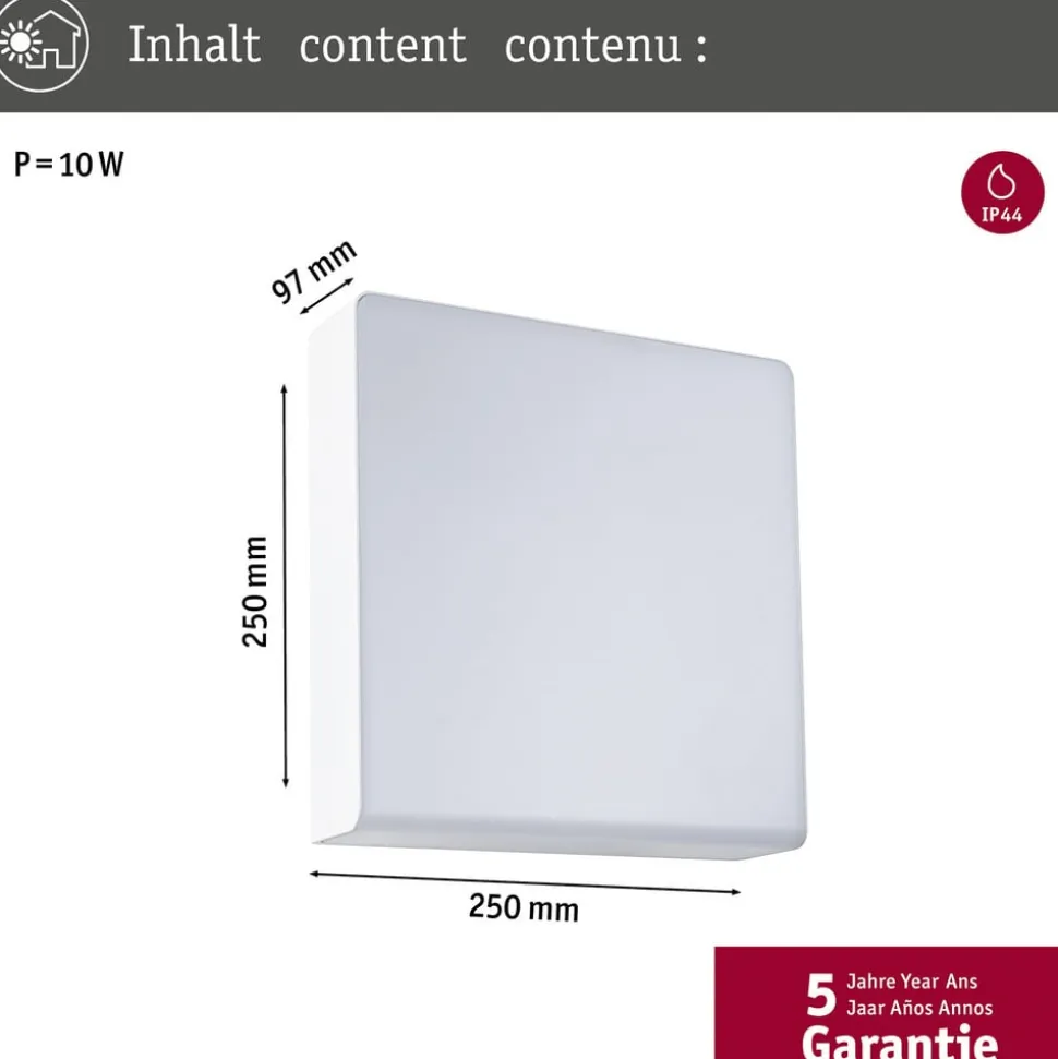 Paulmann udendørs LED-væglampe Azalena, sensor, hvid