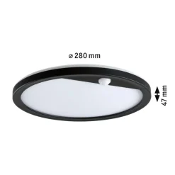 Paulmann udendørs LED-væglampe Lamina, sort, sensor, IP44