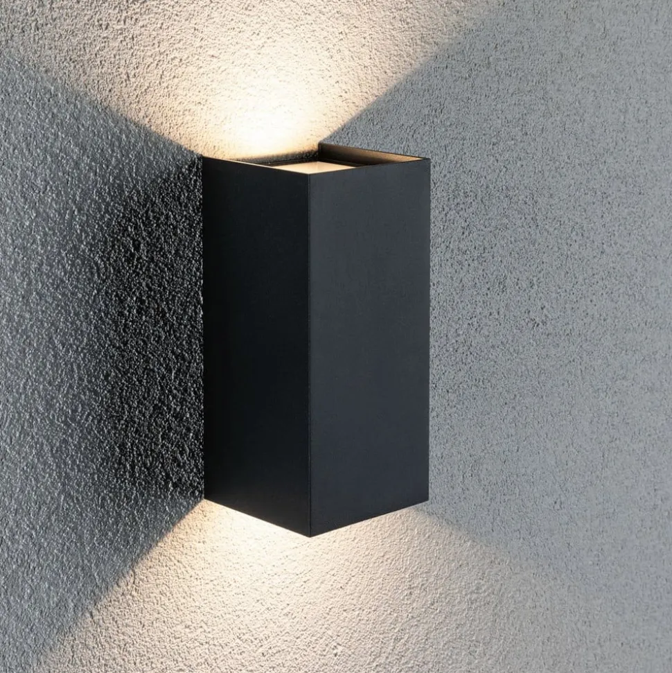 Paulmann udendørs LED-væglampe Flame, 22 cm, antracit, op/ned