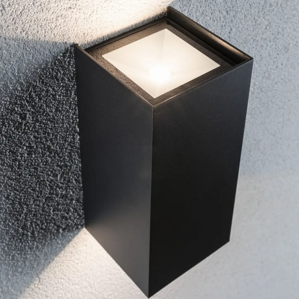 Paulmann udendørs LED-væglampe Flame, 22 cm, antracit, op/ned