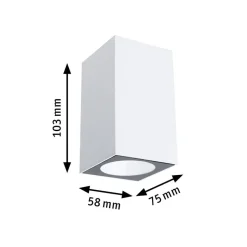 Paulmann udendørs LED-væglampe Flame, hvid