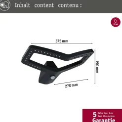 Paulmann udendørs LED-væglampe Alara, antracit, IP44