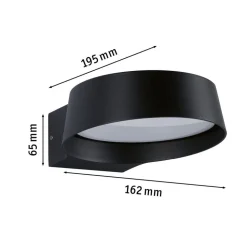 Paulmann udendørs LED-væglampe Capea Grand antracit 16 cm IP44