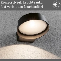 Paulmann udendørs LED-væglampe Capea Grand antracit 16 cm IP44
