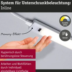 Paulmann underskabslampe Inline 2x-udvidelse krom 35 cm CCT