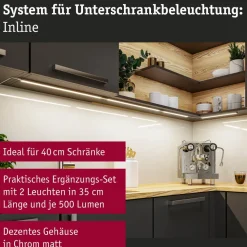 Paulmann underskabslampe Inline 2x-udvidelse krom 35 cm CCT