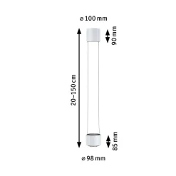 Paulmann URail Aldan LED-pendellampe, hvid